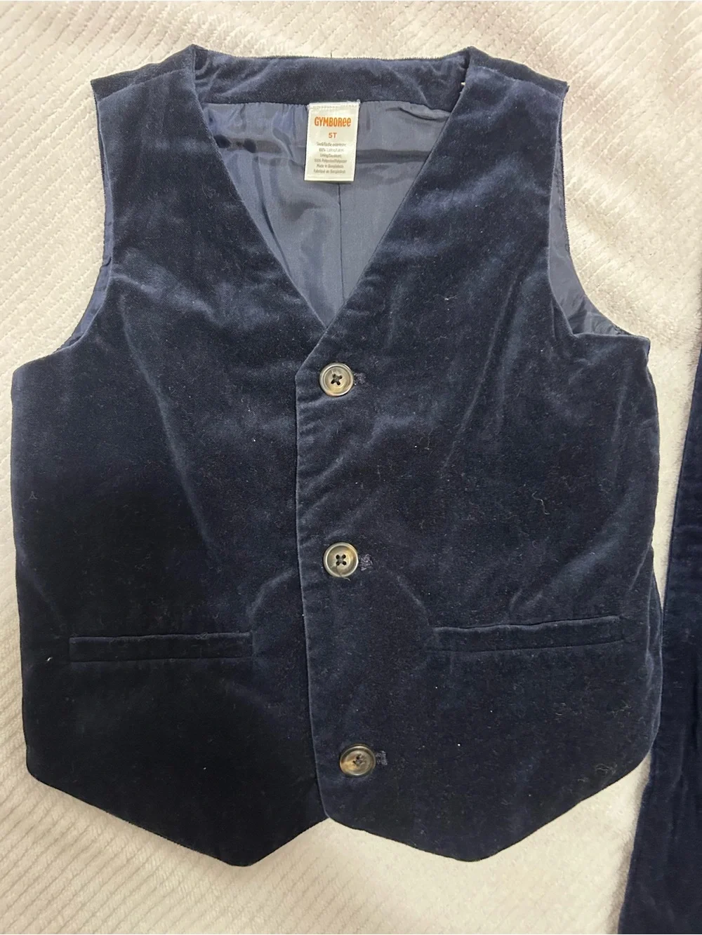 Navy blue corduroy pants and vest set Gymboree size 5T #corduroy #matching